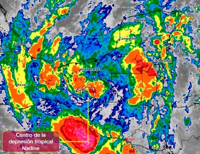 ‘Nadine’ mantendrá las lluvias intensas en el sureste del país