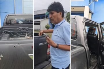 Evo Morales cuenta los balazos que impactaron en su camioneta | Video