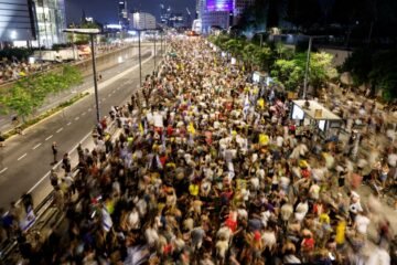 Decenas de miles protestan contra plan de Netanyahu de ocupar la ciudad de Gaza