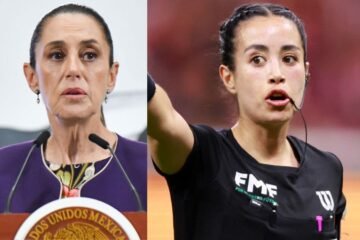 Sheinbaum reprueba amenazas a Katia Itzel García pese a ‘historia’ entre árbitros y mexicanos