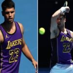 Entrena Alcaraz en Melbourne con la playera de The King James | Video