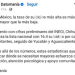 TIENE CAMPECHE ALTO ÍNDICE DE SUICIDIOS A NIVEL NACIONAL Y EVIDENCIA FRACASO DE LAYDA EN POLÍTICA PREVENTIVA