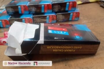 Aduanas asegura en el AICM 1.2 millones de cigarrillos ilegales de Taiwán