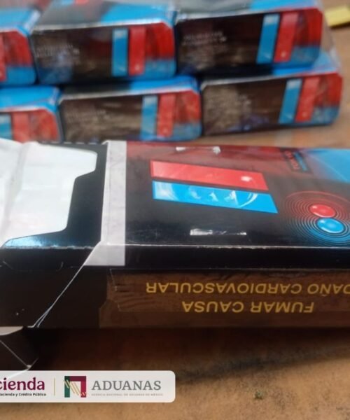 Aduanas asegura en el AICM 1.2 millones de cigarrillos ilegales de Taiwán