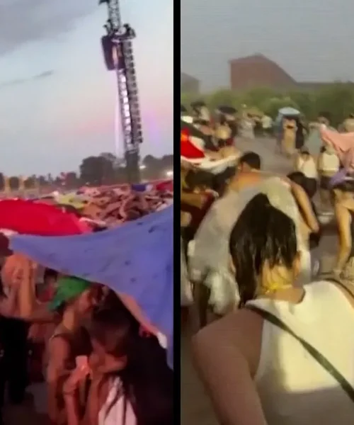 Una fuerte granizada obliga a suspender y evacuar el concierto de Bad Bunny en Milán
