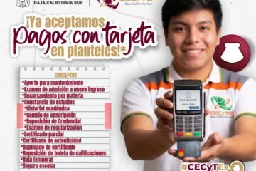 ¿Trámites en CECyTE BCS? Ya puedes pagar con tarjeta