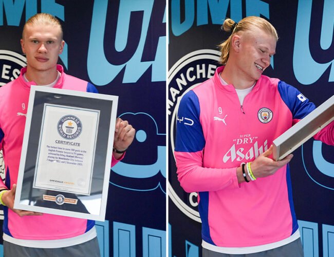 Haaland suma cuatro récords Guinness antes de la Premier League
