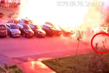 Una mujer se salva por poco de un ataque con drones rusos en Kiev