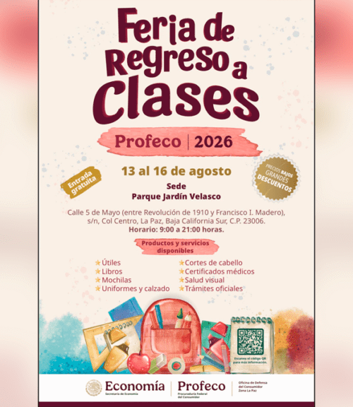 Feria de regreso a clases ofrecerá descuentos y servicios en La Paz