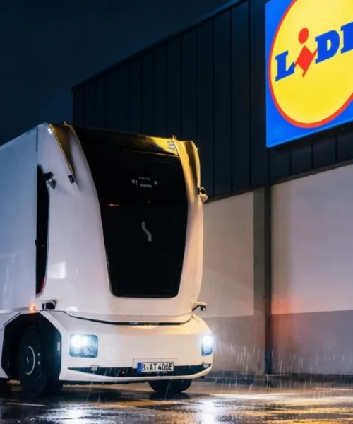 Lidl ya utiliza un camión sin cabina ni conductor para repartir mercancía por carreteras públicas