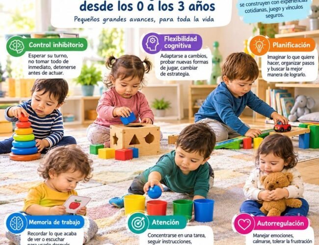 Las funciones ejecutivas en la primera infancia: de 0 a 3 años