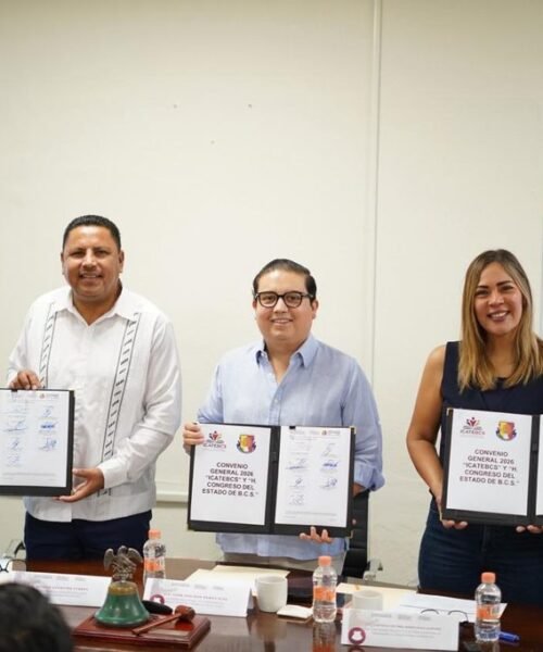 Congreso de BCS e ICATEBCS firman convenio para capacitar a personal legislativo